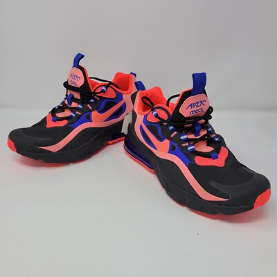Nike Air Max 270 React Athletic Shoes Black/Pink/Blue Size 4.5Y CT1579-001