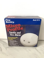Fire Sentry Micro Profile Smoke and Fire Alarm Model 0914 New 9 Volt Battery
