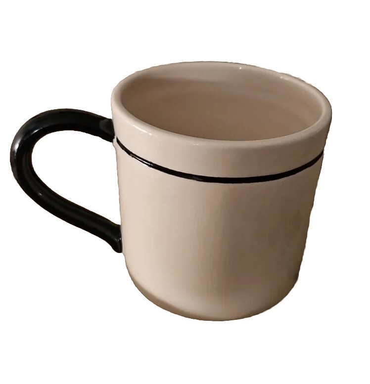 Starbucks 2007 Glossy White with Black Trim Stripe 20 Ounce Coffee Mug Cup  | eBay
