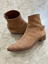 SS19 Celine Jacno Ankle Boot 30 'Havana' Size 41 8M Tan Suede Hedi Slimane Zip