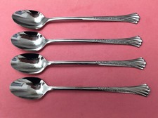 4 Oneida Distinction Deluxe SPRING GLEN Stainless Iced Tea Spoons