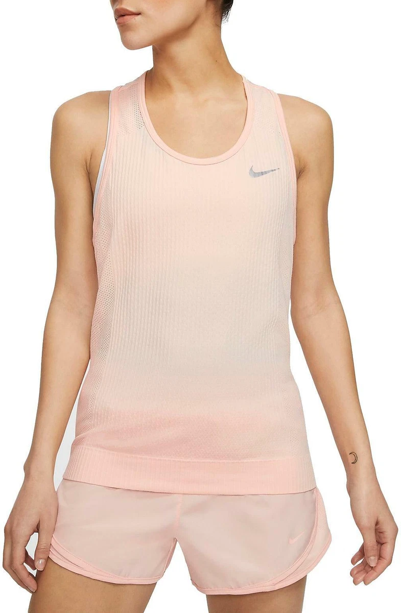 NIKE Women's DRY Infinite Running Tank Top NWT Peach SIZE: SMALL FREE  SHIPPING