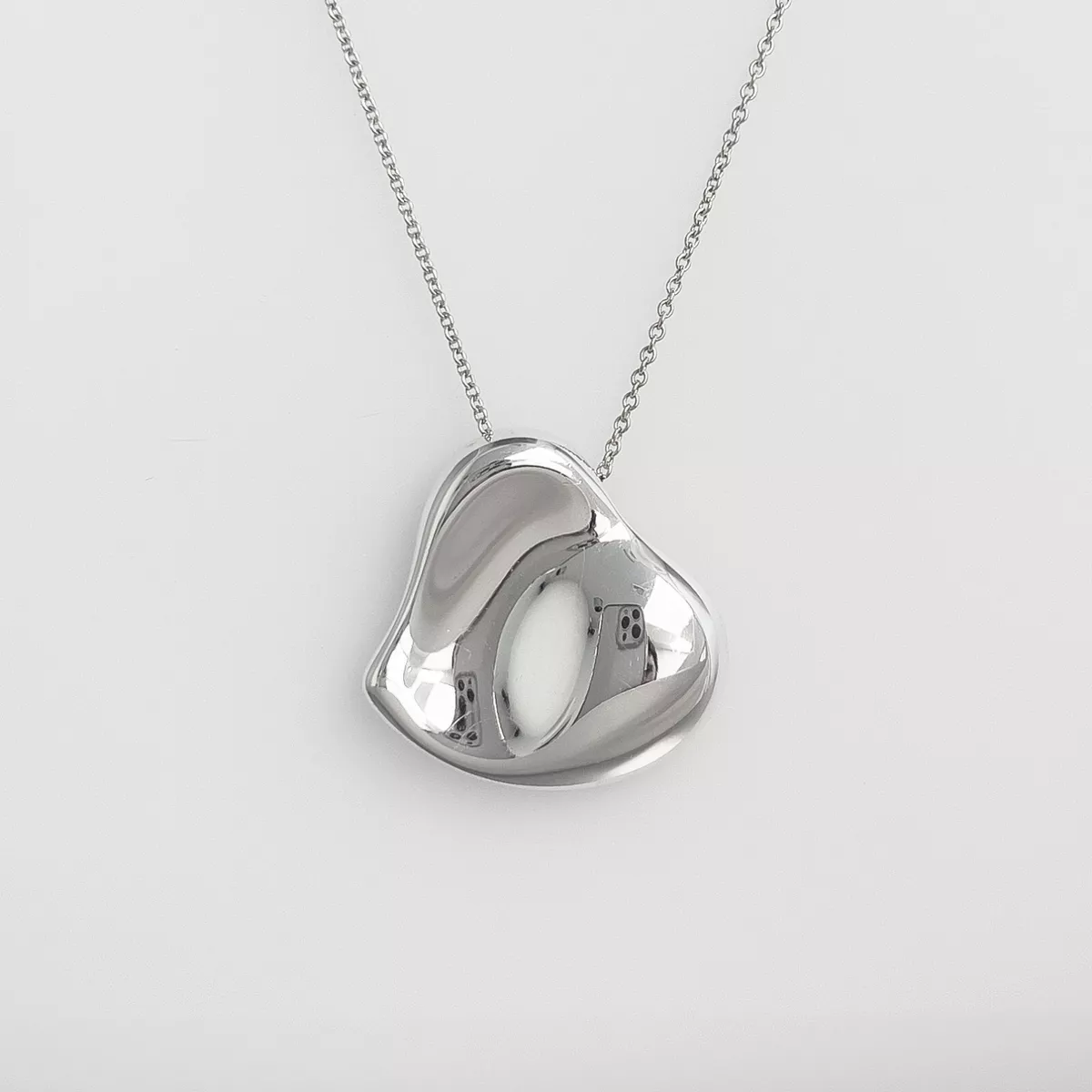 Tiffany & Co Silver 925 Solid Heart Pendant Necklace