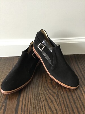 ORKIDEAS DESIGNER GIRLS BLACK SUEDE SHOES WITH SIDE BUCKLE BRAND NEW SIZE 35