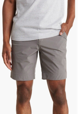 Brooks Brothers Shorts Gray Chino Golf Performance Nylon Stretch Men 32 MRP $98