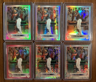 2022 Topps Chrome Juan Soto Logofractor Refractor Rainbow 6 Card SP Lot Padres