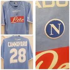 Maglia Napoli Cannavaro 2006 2007 Trofeo Moretti Match Worn Shirt Diadora