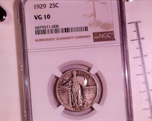 STANDING LIBERTY 1929 QUARTER VG10 - Picture 1 of 4