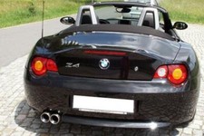 FOX Komplettanlage ab Flansch 2x80mm eingerollt gerade für BMW Z4 2.2l 2.5l 3.0l