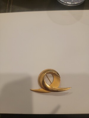 Gold Tone Modernist Brooch, Pin. Quick USA Shipper. | eBay