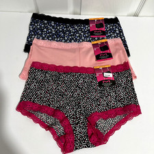 NEW Maidenform 3 Pair One Fab Fit Boyshort Tagless Size S/5 Multi-Color 40760