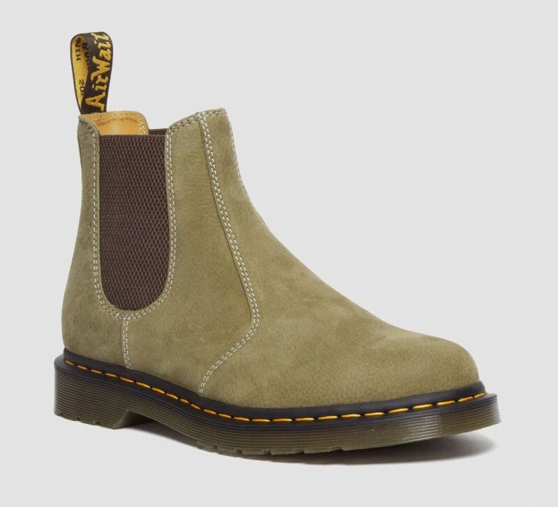 Dr. Martens 1460 Stivali Boots In Pelle, Colore Verde, Taglia 44 - Suola In Gomma E Tacco A Blocco - 2
