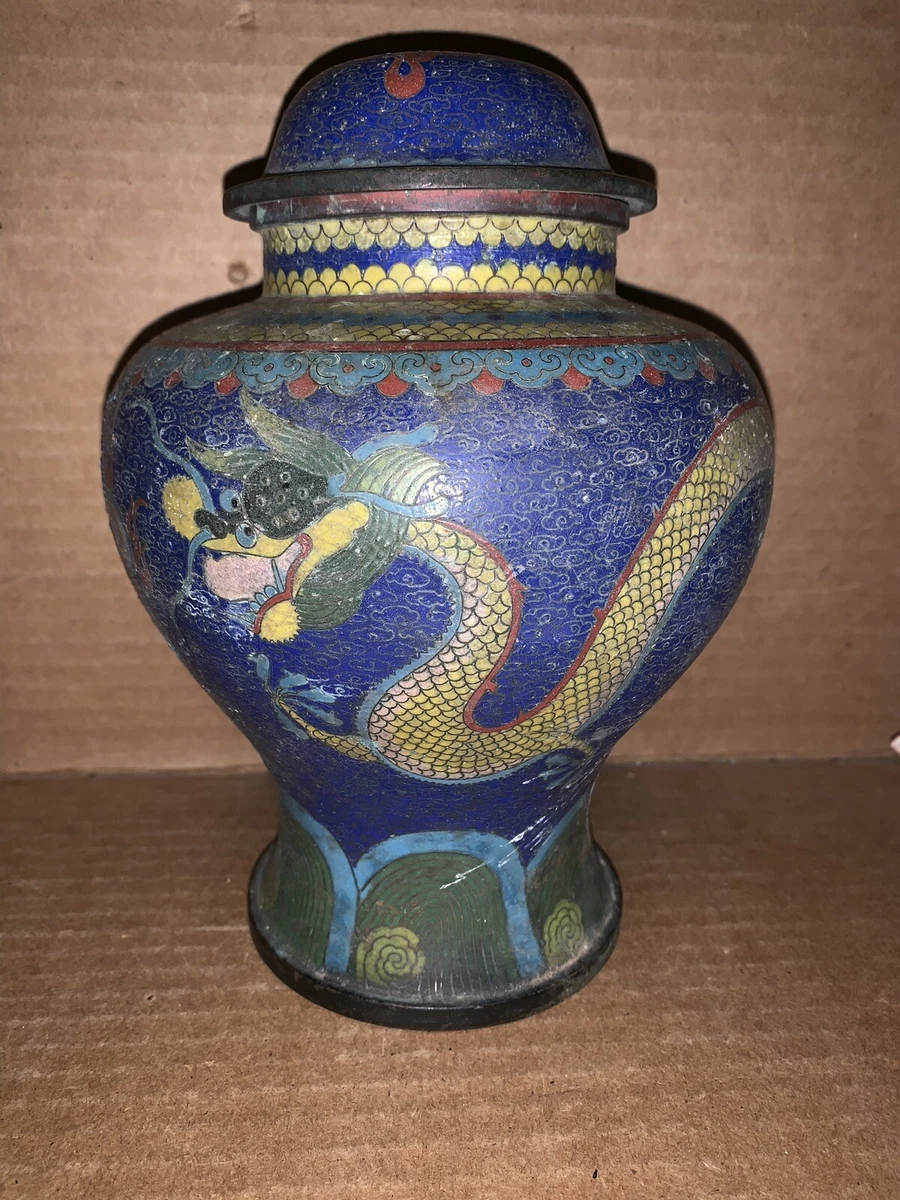 铜日本古董花瓶| eBay