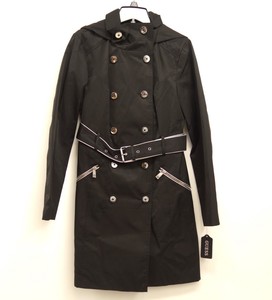 guess black trench coat