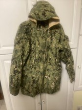 US Navy Seal NWU DEVGRU Type III Digital AOR2 Parka Coat GoreTex Jacket Small Lg