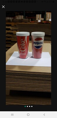 Vintage Pepsi & Coca-Cola Plastic Tumblers 1970's