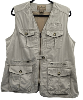 LL Bean Fishing Vest Large Half Moon Pocket Angler Outdoor Gorpcore L.L.