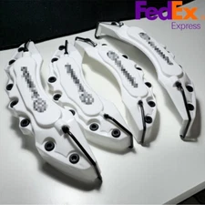4x Caliper Covers White Universal Brake Caliper Cover
