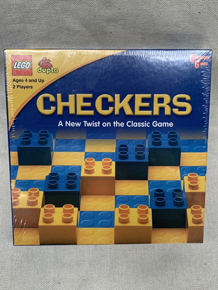 Vintage Lego Duplo Checkers by University Games VERY RARE