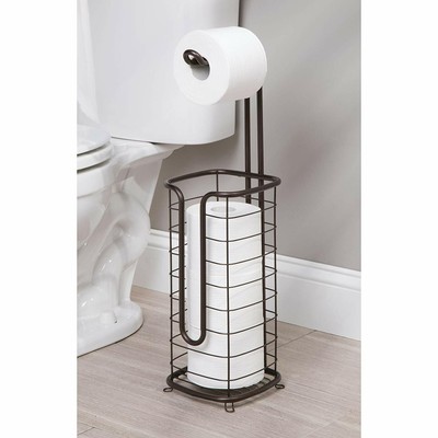 Bronze Free Standing Toilet Paper Holder New Metal 4 Roll Stand Bathroom Decor Ebay