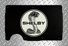 Shelby Cobra Racing Thin Metal RFID Blocking Laser Engraved Custom Slim Wallet
