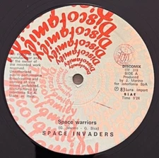Space Invaders " Space Warriors " Discofamily ‎– ITF 319- IT '1983 - Lp Vg