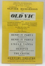 Laurence Olivier & Ralph Richardson 1946 Broadway Flyer Old Vic Theatre Co.