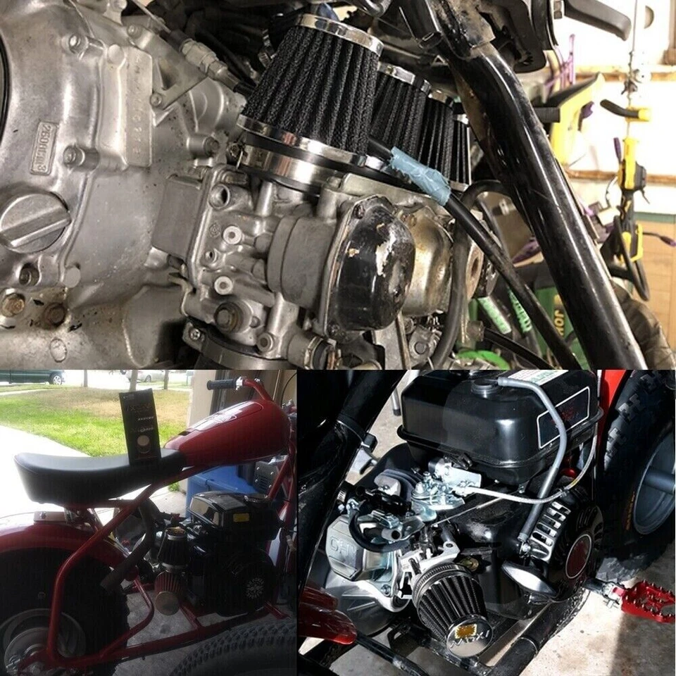 4x Black 52mm Air Intake Filter Cleaner Pod Fits BMW F650 F650CS F700GS F800GS Foto 3 de 4