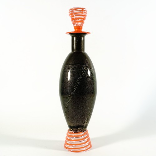 Murano Carlo Moretti Italy Venetian Art Glass Decanter Bottle 1997 - Picture 2 of 8
