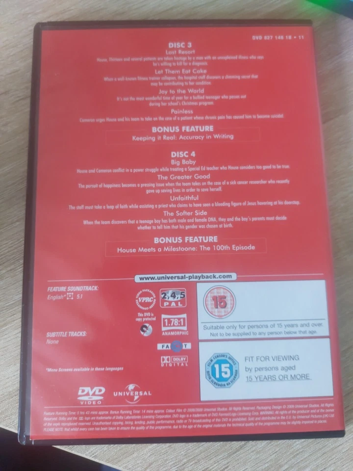 House Season 5 Disc 3 + 4 - Image 2 of 3