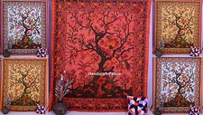 Indiano Albero Della Vita Arazzo Hippy Boemo da Parete Copriletto Decori Etnici