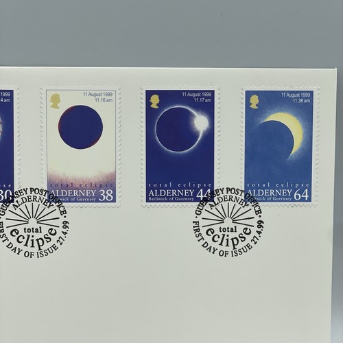 Alderney Guernsey First Day Cover Stamps • 'Total Eclipse' • Astronomy - Picture 3 of 4