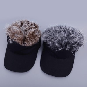 golf hat with fake hair