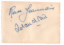 Renee Zizi Jeanmaire and Roland Petit Signed Page / Autographed Ballet Dancers