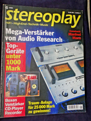 STEREOPLAY 6/96,AUDIO RESEARCH REFERENCE 1,60,ISOPHON FUEGO,ORELLE SA 100,AMC 30