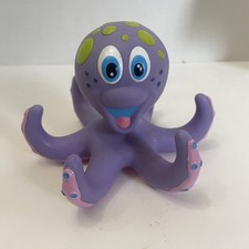 Nuby Floating Purple Octopus 2010 Interactive Rubber Bath Toy
