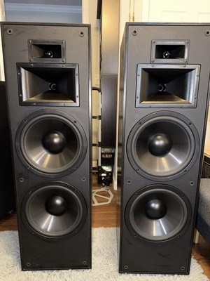 Klipsch KLF-30 Floor Standing Speakers Pair Black Ash with Crites upgrades