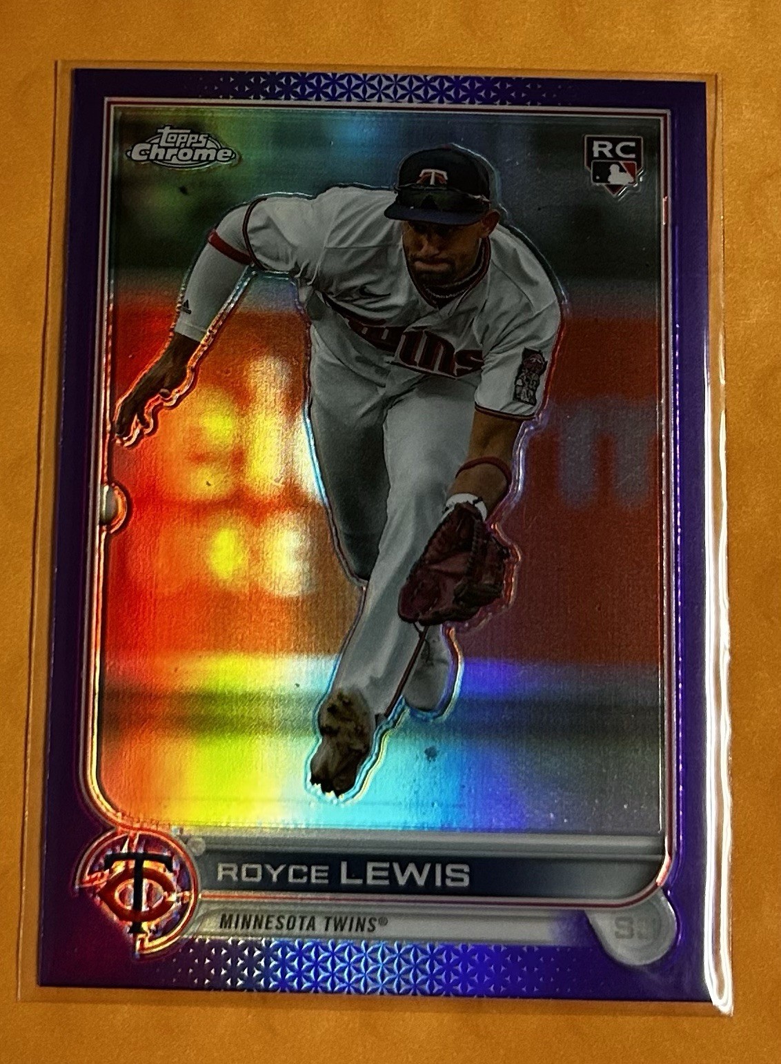 2022 Topps Chrome Update Series Royce Lewis #USC143 Purple Refractor RC