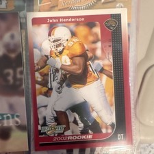 SCORE 2002 Score John Henderson #310 Scorecard Rookie /400 Jaguars NFL Card. rookie card picture