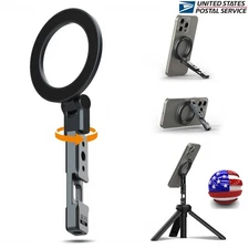 360 Vacuum Phone Holder Tripod Mount Adapter 1/4" Cold Shoe Portable Magnetic US