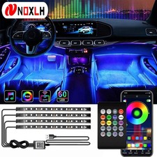 Neon Led Car Interior Ambient Foot Strip Light Kit Accessories Rgb Backlight Rem