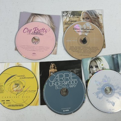 LOT OF 5 Carrie Underwood CDS - Cry Pretty Some Hearts Carnival Ride Blown Away