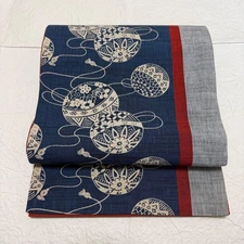 Cotton Kyoto bag obi temari pattern