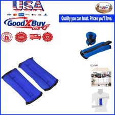 Tone Fitness Ankle/Wrist Weights 1 Lb Pair Blue Adjustable Strap Neoprene Fit...