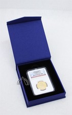 Blue Magnetic Lid 1 Slab Display Box With Easel for PCGS NGC & Others