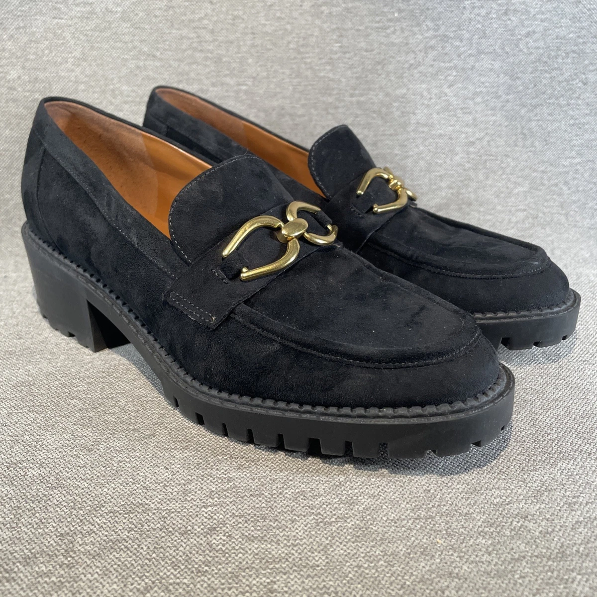 Marc Fisher Suede Boating Loafers Lace Up Medium Natural Size-6.5 NIB Women main image 4
