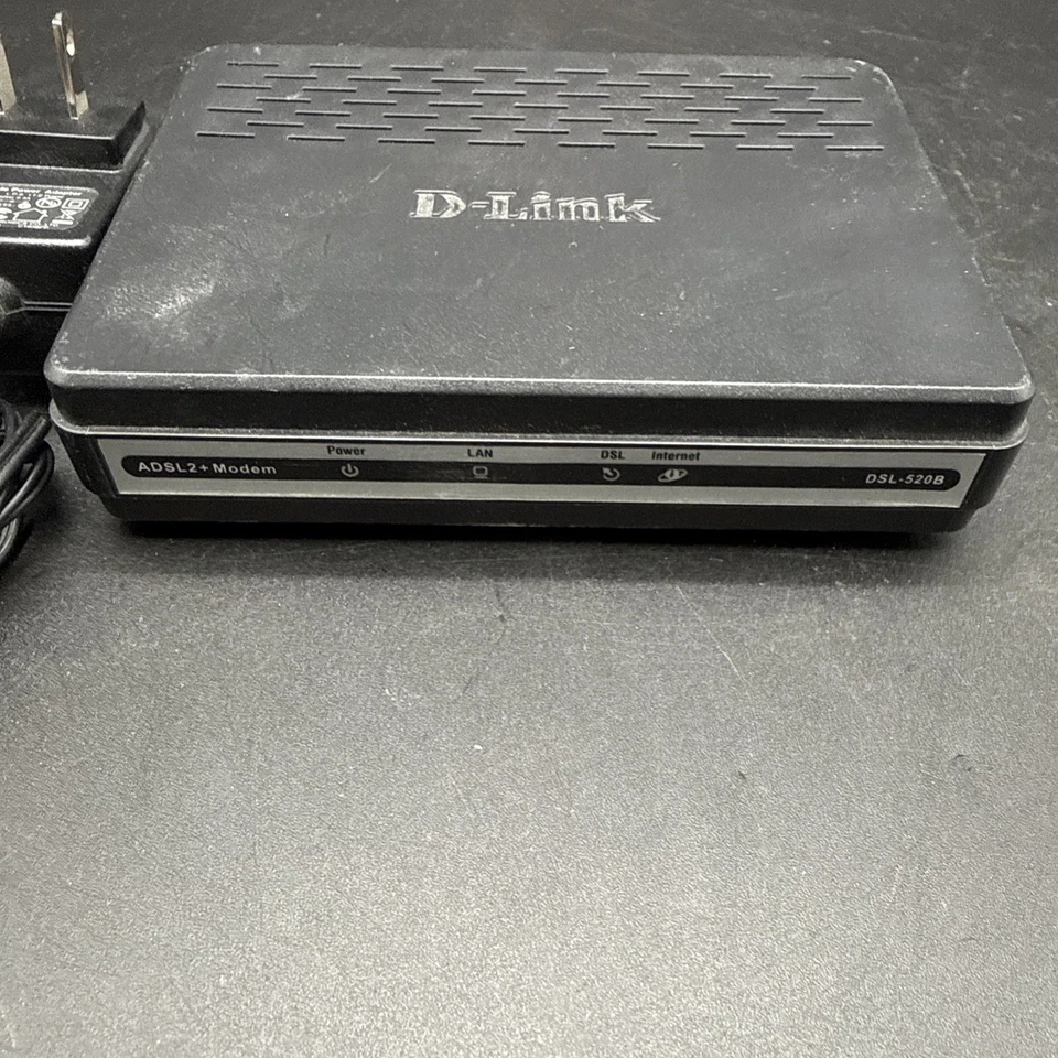 D-Link DSL-520B ADSL2+ Modem - W/Adapter - Image 3 of 4