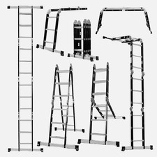 3.45M 12 IN 1 Excel Aluminium Combination Step Ladder Foldable Multi-Purpose UK