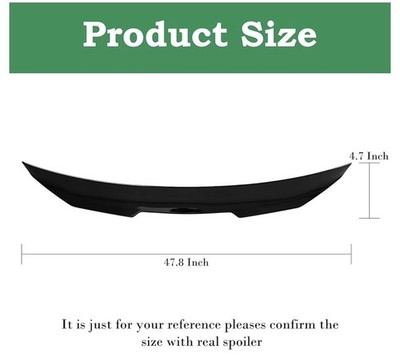Trunk Spoiler Wing - Royalparts Black Gloss
