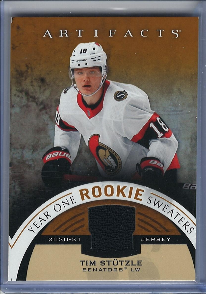 2021-22 Upper Deck Artifacts #RS-TS Tim Stutzle Year One Rookie Sweaters